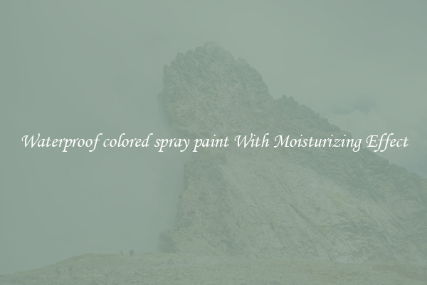 Waterproof colored spray paint With Moisturizing Effect