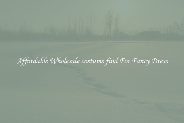 Affordable Wholesale costume find For Fancy Dress