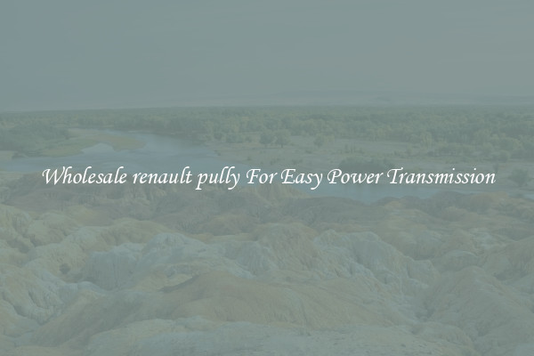 Wholesale renault pully For Easy Power Transmission