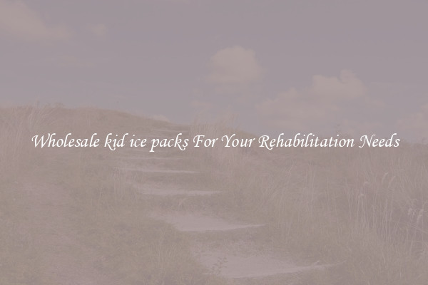 Wholesale kid ice packs For Your Rehabilitation Needs