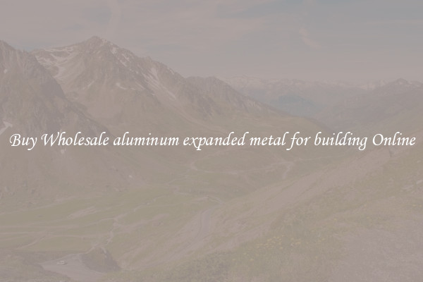 Buy Wholesale aluminum expanded metal for building Online