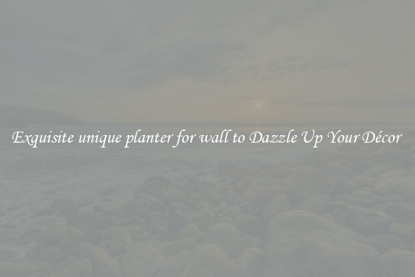 Exquisite unique planter for wall to Dazzle Up Your Décor 