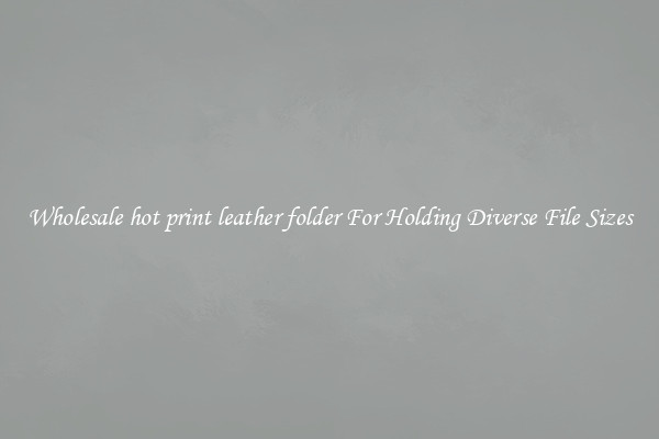 Wholesale hot print leather folder For Holding Diverse File Sizes